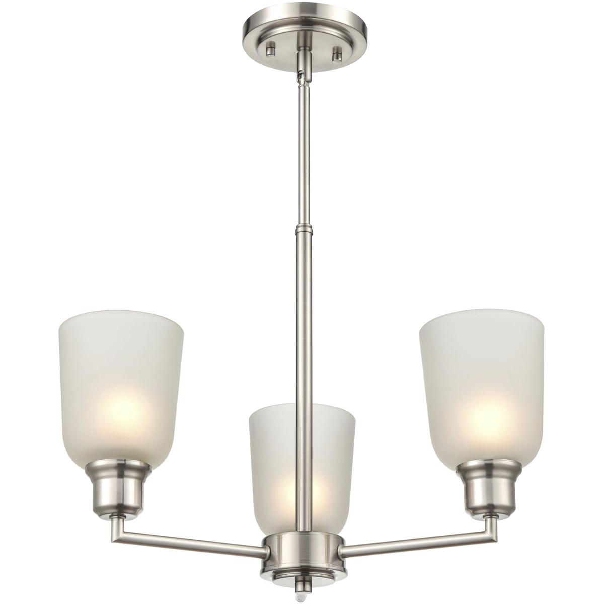 Millennium Lighting 2813-BN Amberle 3 Light 19.5 inch Brushed Nickel Chandelier Ceiling Light